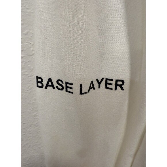 NASA Base Layer Heron Preston Hoodie Mens M White Fall Winter 1990 Pullover - Picture 5 of 8